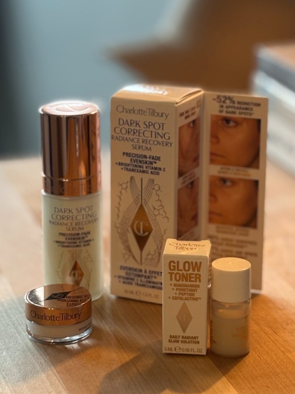 Charlotte Tilbury Dark Spot Correcting Recovering Serum + Magic Cream + Toner